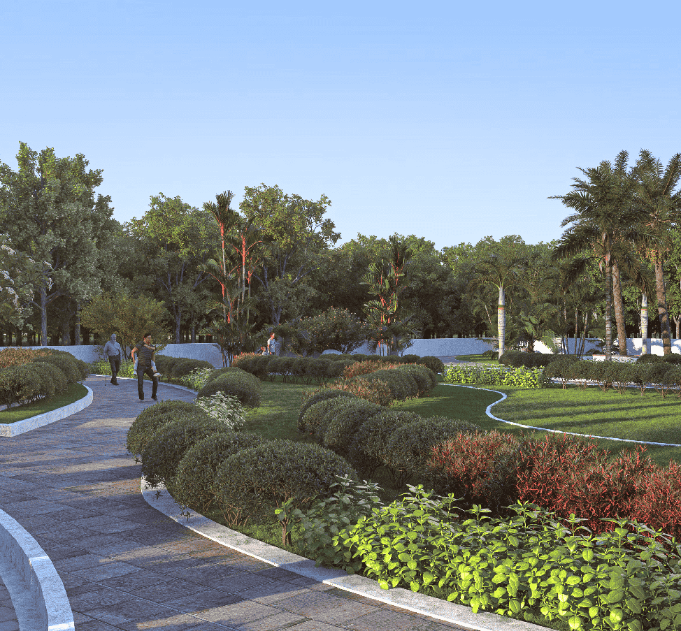NeoCity Landscaped Walkway